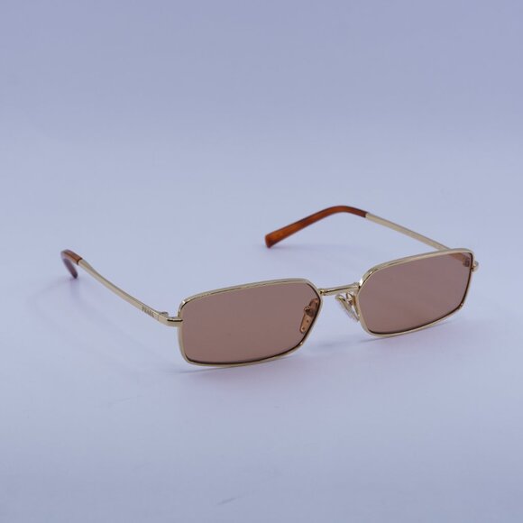Prada PRA60S 5AK07V Sunglasses Gold Rectangle Frame - Picture 4 of 10